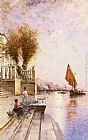 Wilhelm von Gegerfelt A Venetian Canal painting